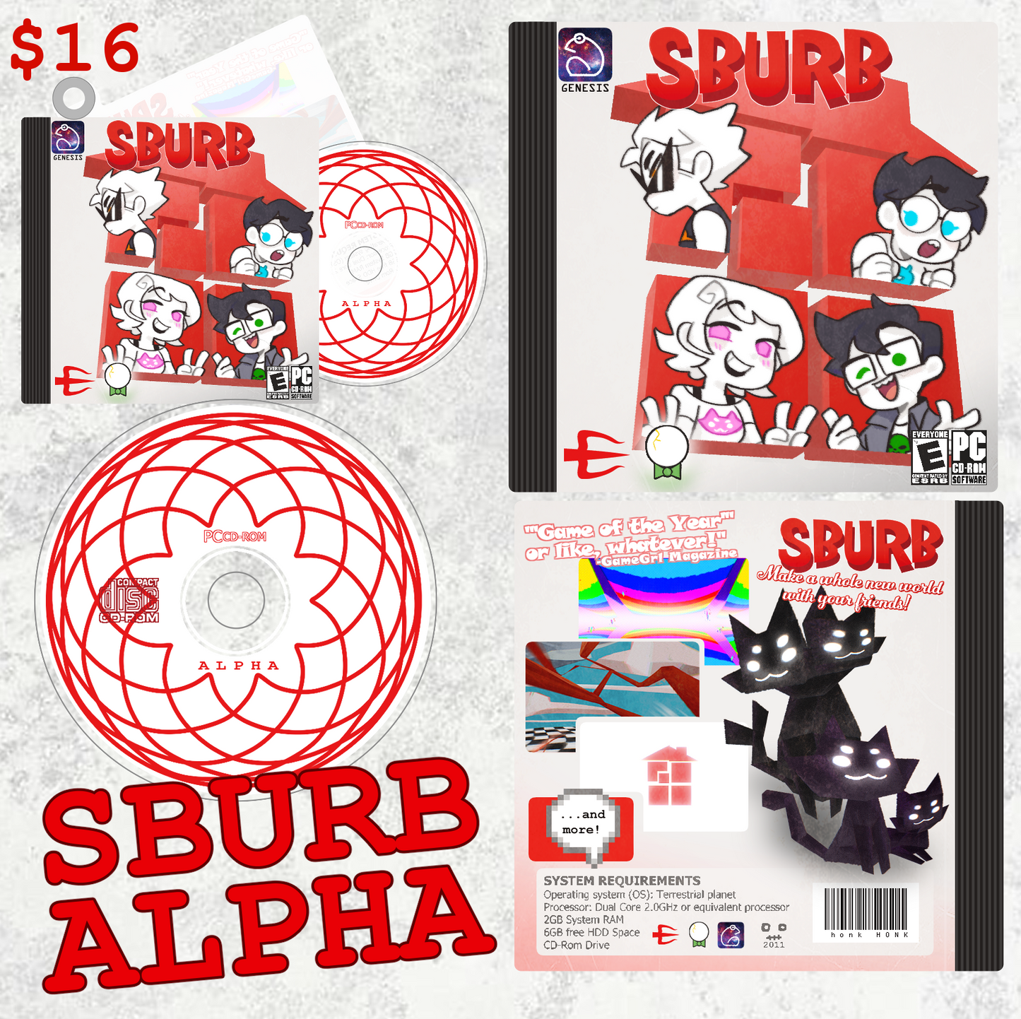 PREORDER - HOMESTUCK Retro ALPHA SBURB Charm