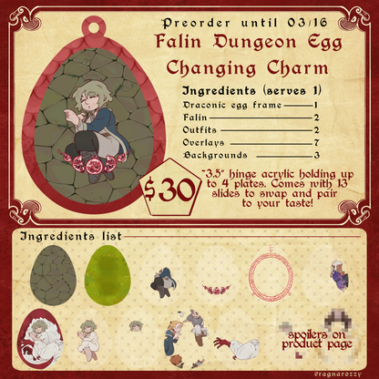 DUNGEON MESHI Falin Dungeon Egg Changing Charm