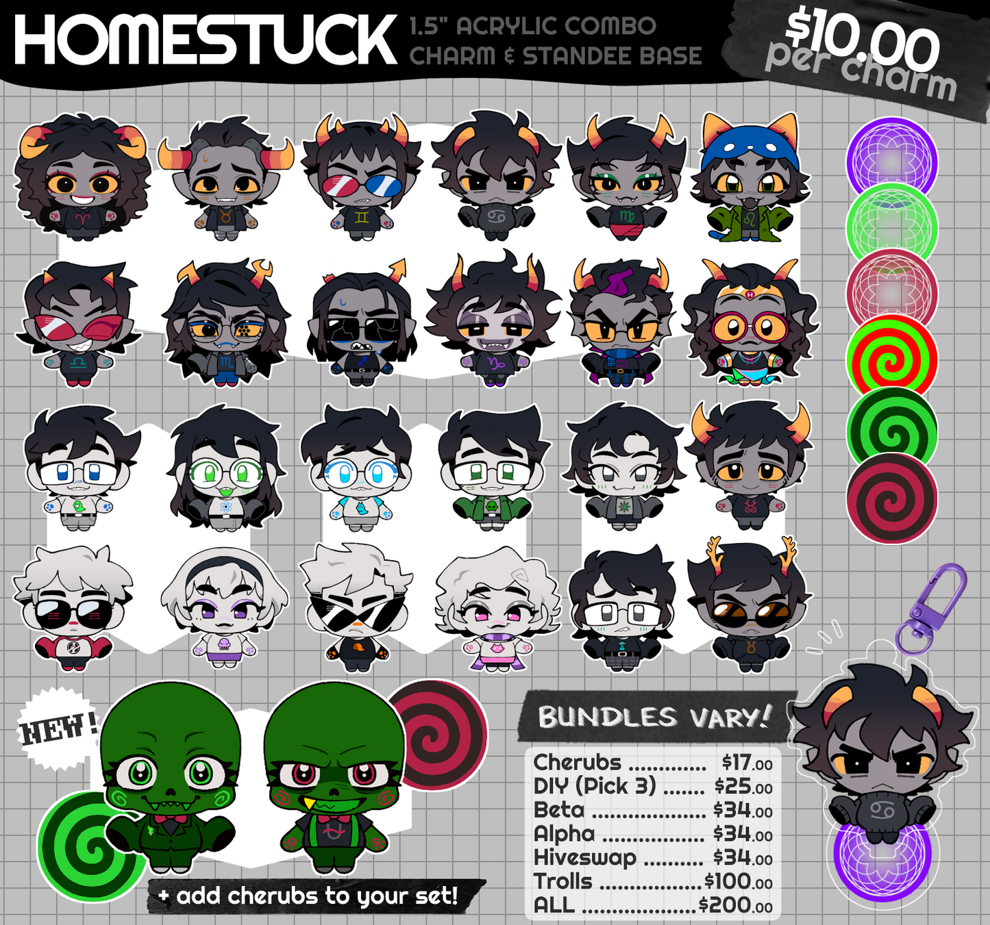 [PREORDER] HOMESTUCK 1.5" Gummie Acrylics Standees