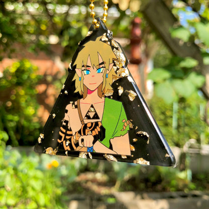 LEGEND OF ZELDA Tears of the Kingdom 3" Black Gold Leaf Charm