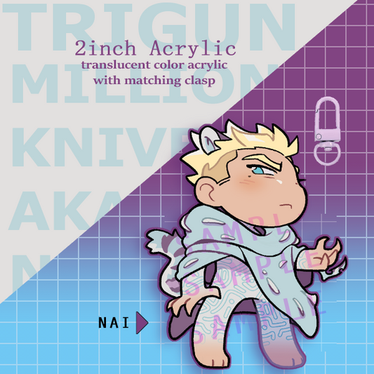 TRIGUN 2 inch Millions Knives Acrylic Charm