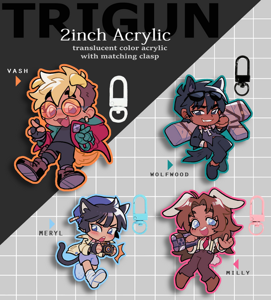 TRIGUN 2" Acrylic Charms