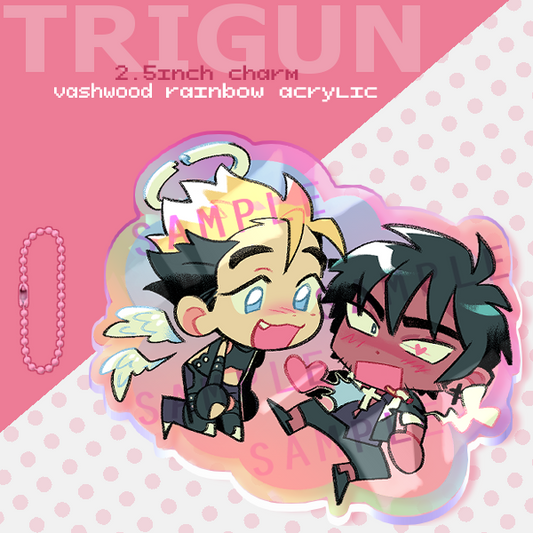 TRIGUN 2.5" Lovestruck Vashwood Rainbow Acrylic