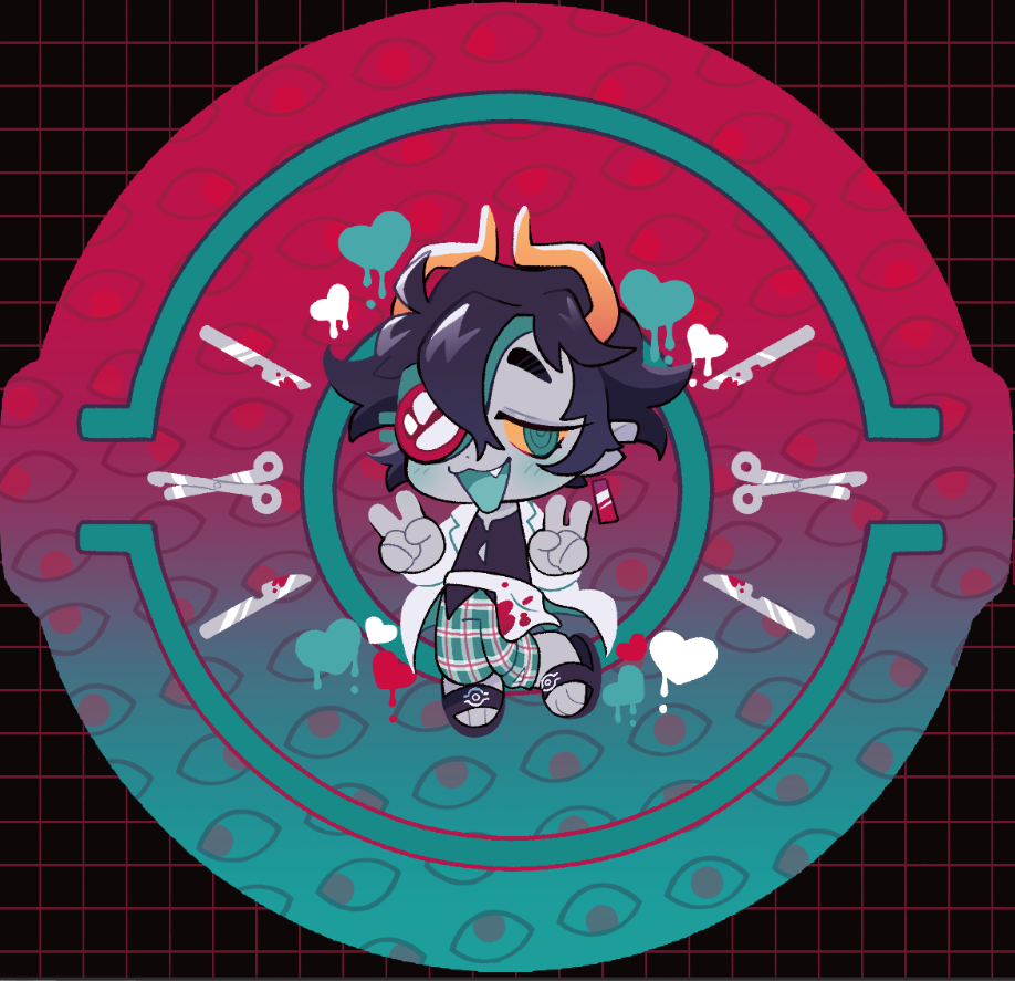 OC 2" Pyrroh Acrylic Lollipop Charm