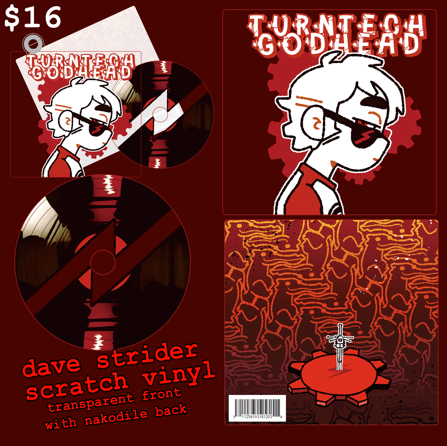 HOMESTUCK Turntech Godhead CD Charm