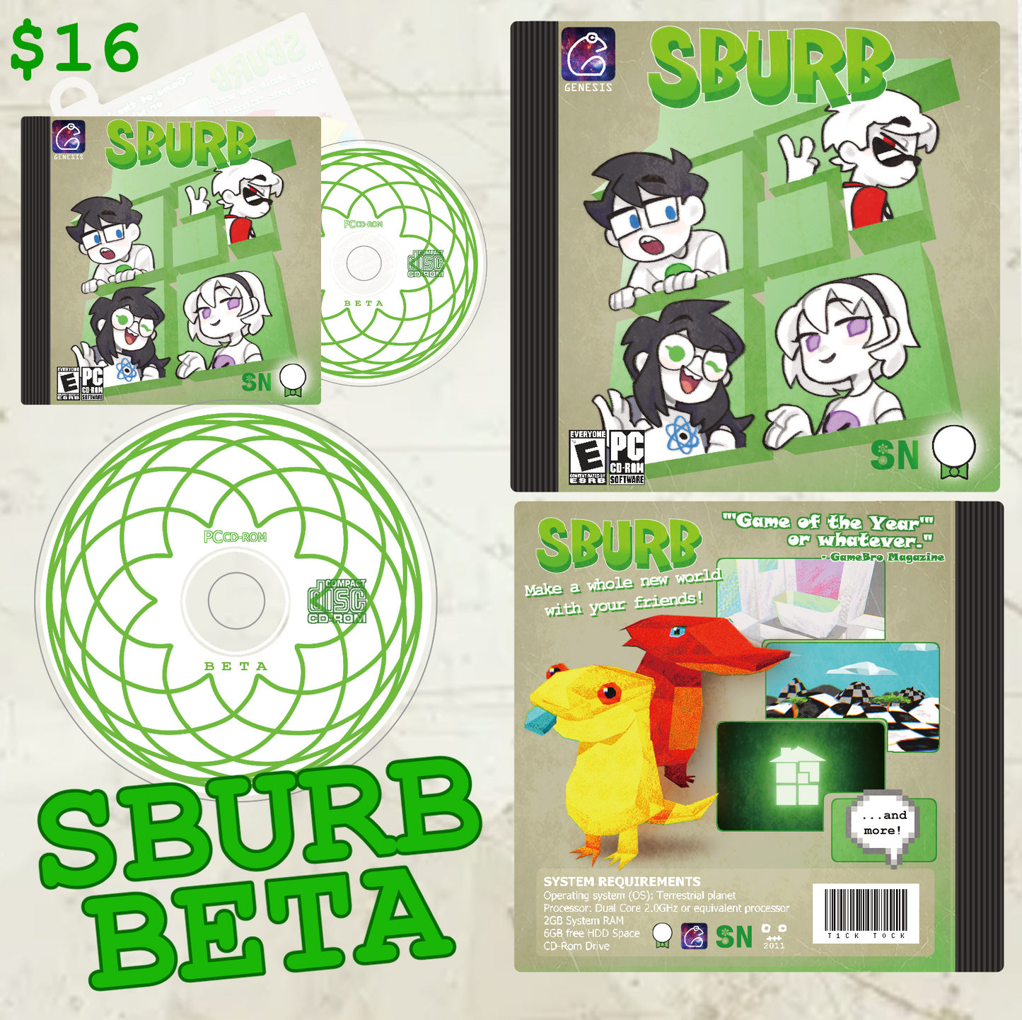 HOMESTUCK Retro BETA SBURB Charm